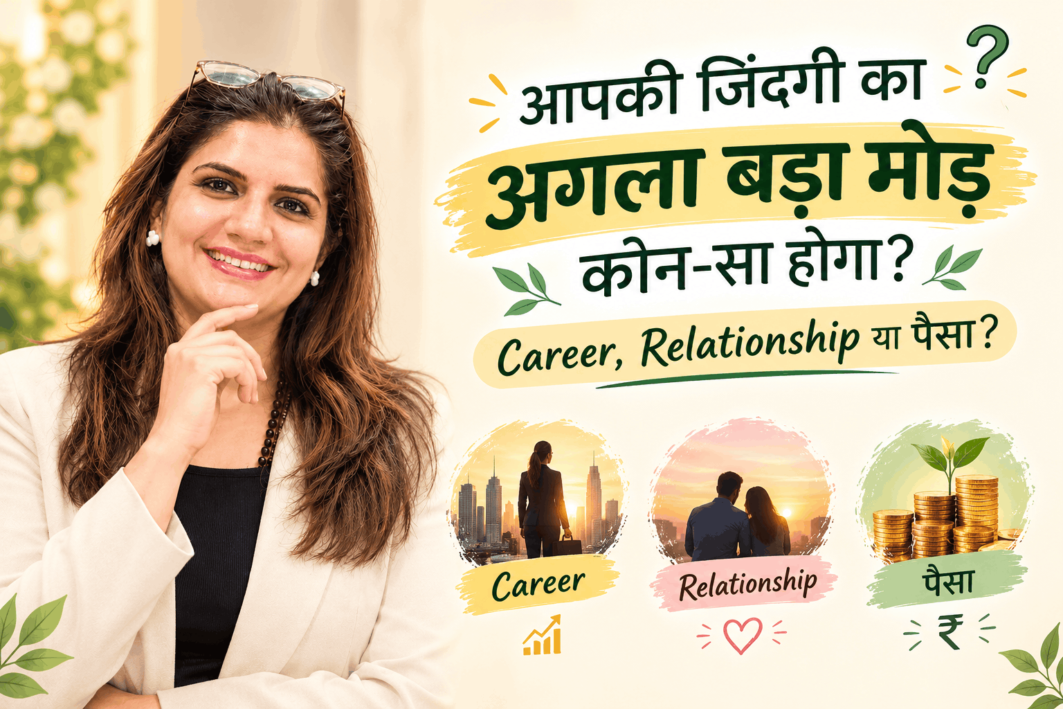 आपकी जिंदगी का अगला बड़ा मोड़ कौन-सा होगा? Career, Relationship या पैसा?